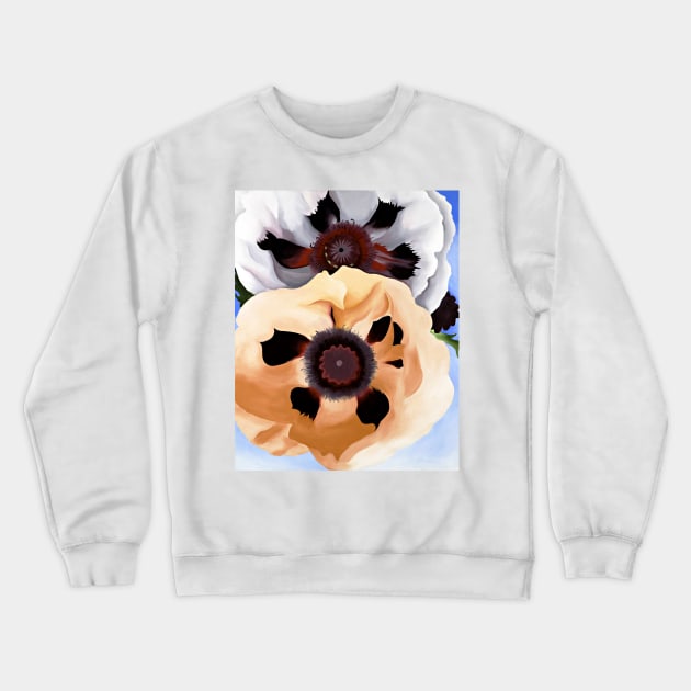 Georgia O'Keeffe Poppies Art Print 1950 American Painter Crewneck Sweatshirt by ZiggyPrint